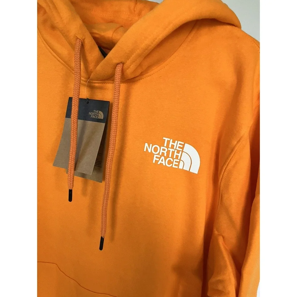 The North Face Men's Box NSE Pullover Hoodie Sweatshirt Cone Orange Size Large L